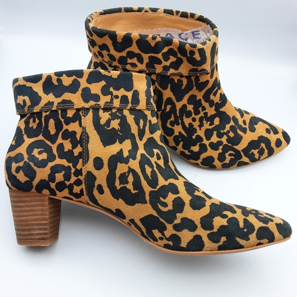 Lucky Brand Shoes - Lucky Brand Zaprika Animal Print Heeled Ankle Boots Size 9.5